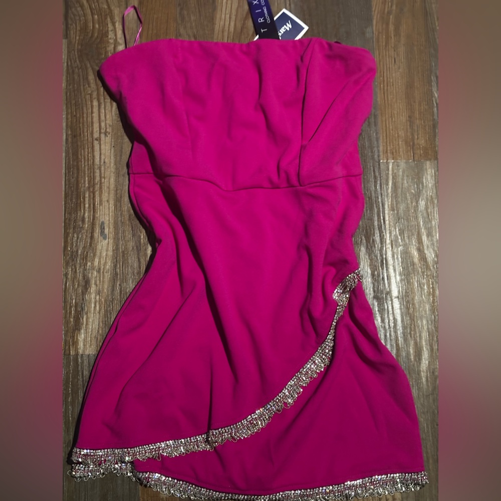 Elegant Pink Dress with Silver Accents